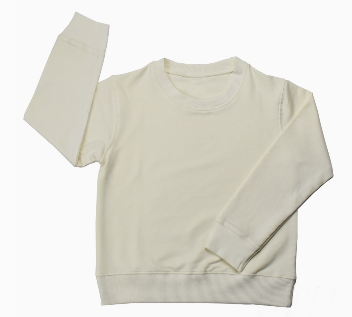 Sweat-shirt à col rond personnalisé nom et année en coton bio