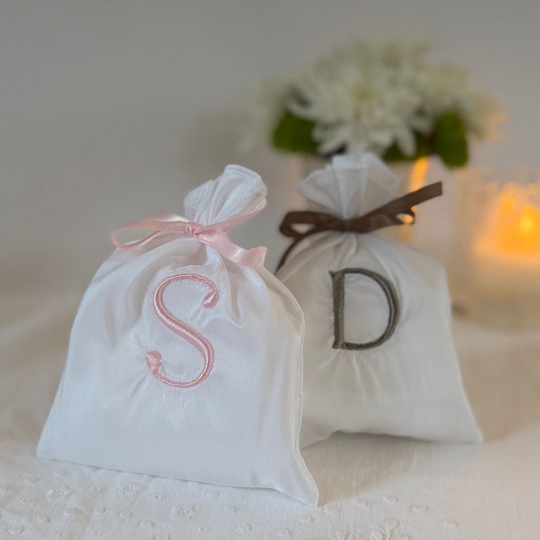 Initial Small Taffeta favor Bags