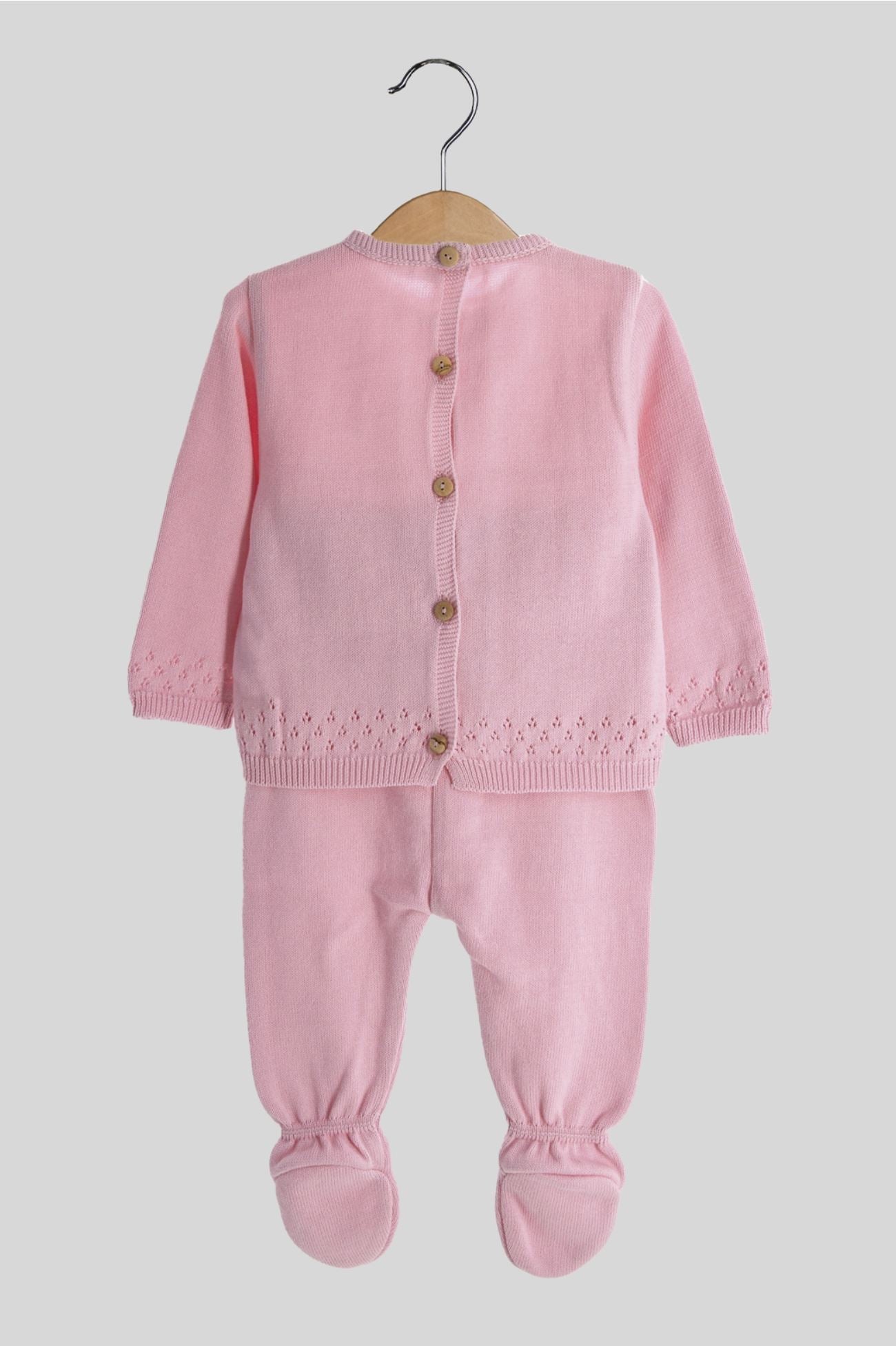 Ensemble personnalisé 3 pièces en tricot de coton délicat