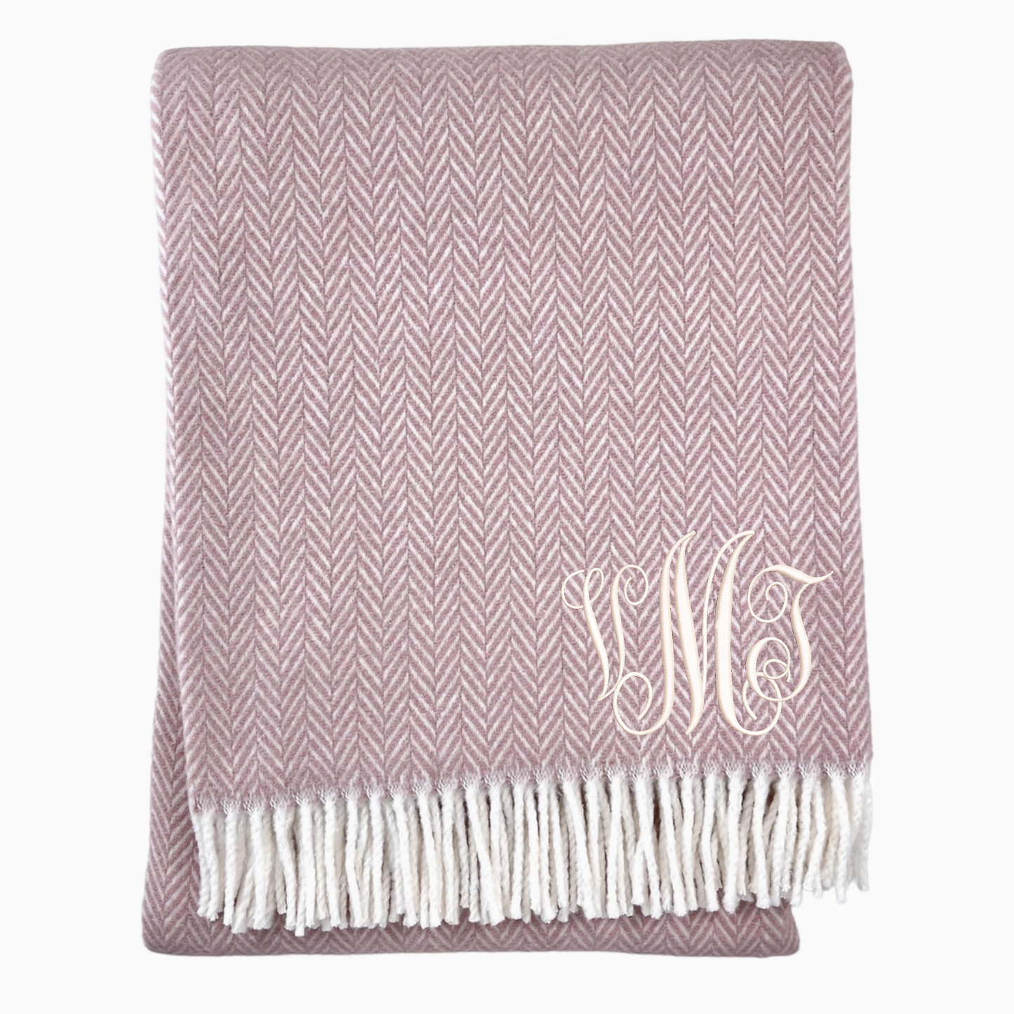 Couverture en peluche à chevrons personnalisée