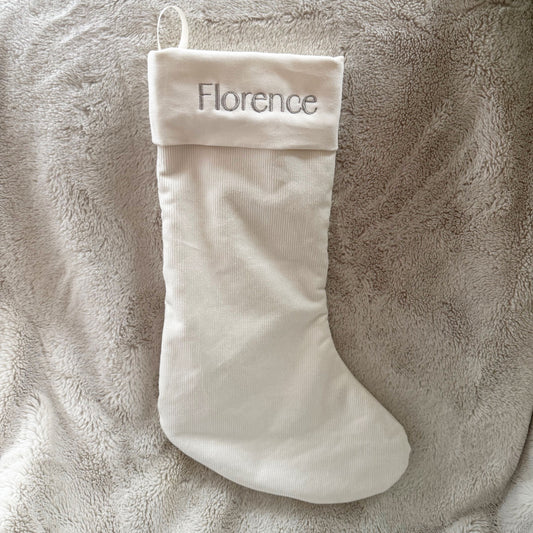 Classic velvet & corduroy personalized stocking