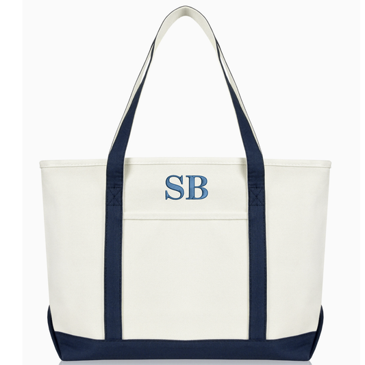 Personalized 23" Premium Cotton Canvas Shopping Tote Bag
