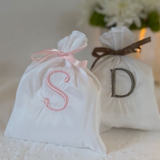 Initial Small Taffeta favor Bags