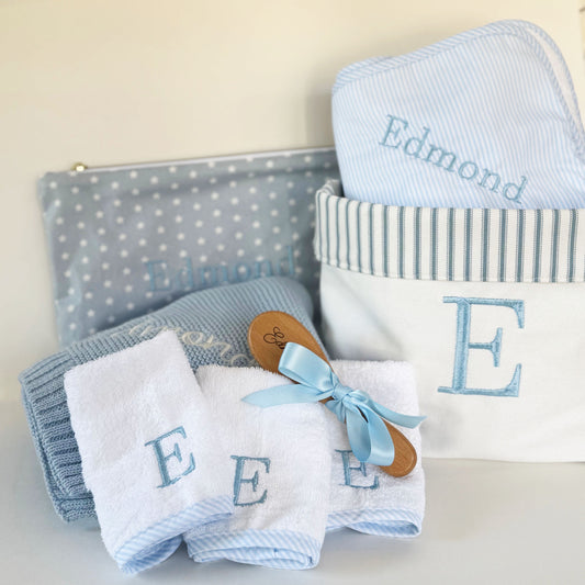 Personalized Baby Gift set Blue