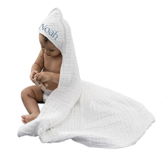 Serviette à capuche personnalisée en mousseline de coton à 9 couches pour enfants