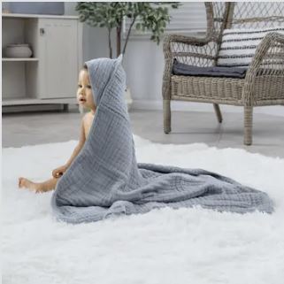 Serviette à capuche personnalisée en mousseline de coton à 9 couches pour enfants