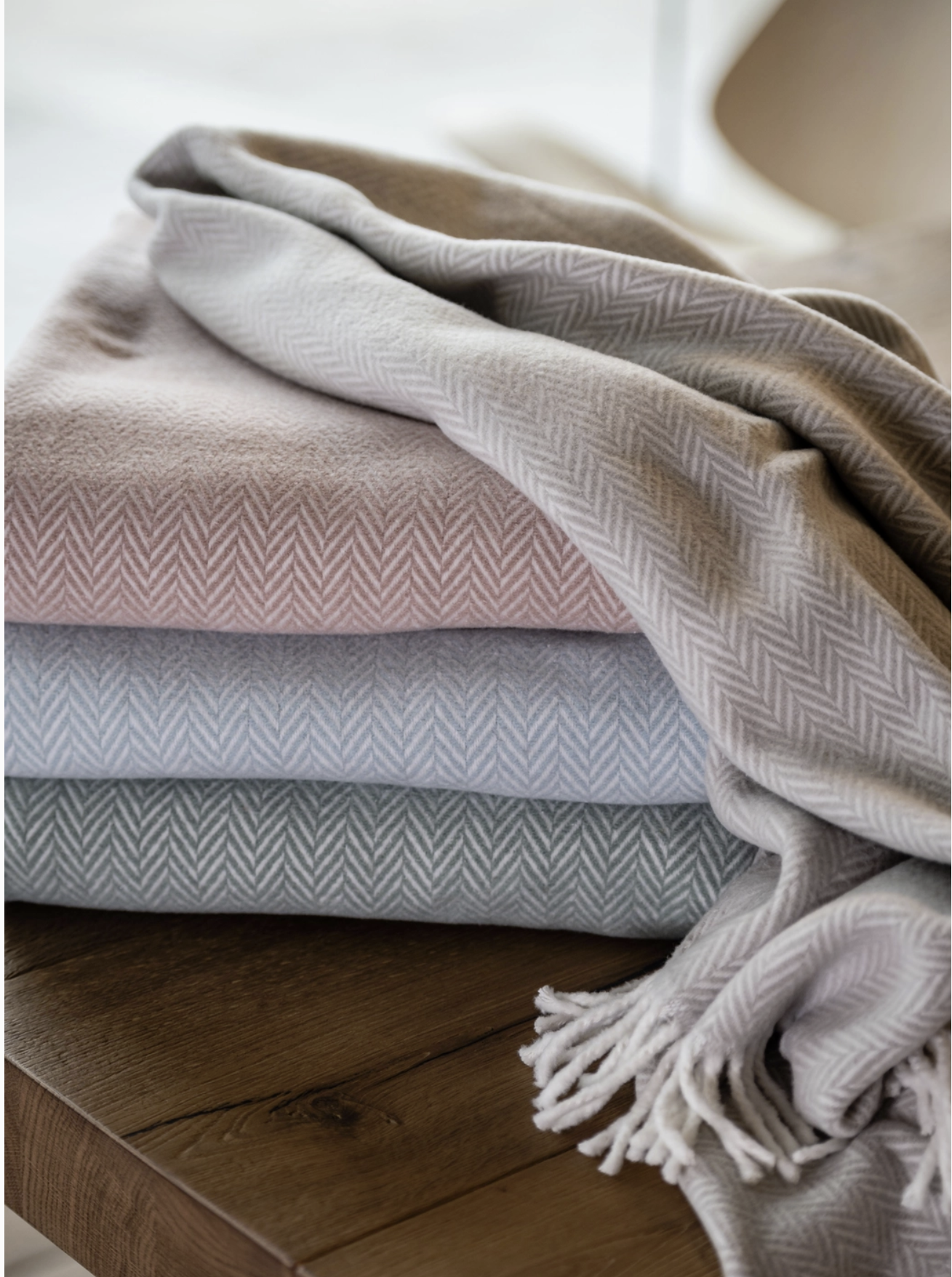Couverture en peluche à chevrons personnalisée