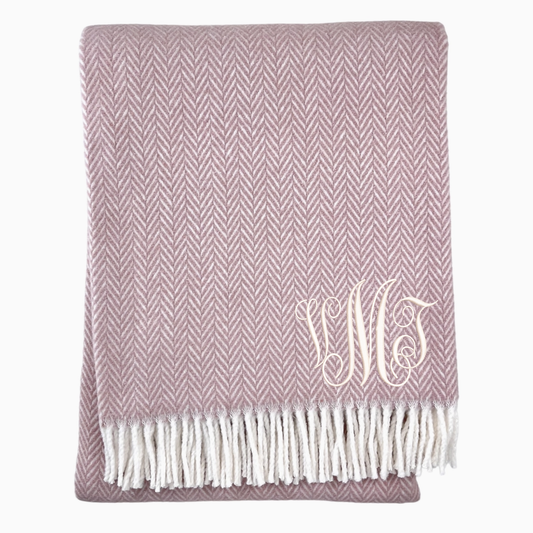 Couverture en peluche à chevrons personnalisée